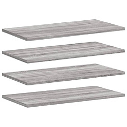 vidaXL Étagères murales 4 pcs sonoma gris 60x20x1,5 cm bois ingénierie