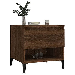 Acheter Maison Chic Table d'appoint | Table Basse Chêne marron 50x46x50 cm Bois d'ingénierie -GKD18581