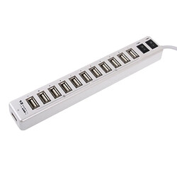 Avis Wewoo Pour ordinateur portable / netbook blanc HUB USB 2.0 12 ports - Convient