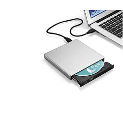 Shot Lecteur/Graveur CD-DVD-RW USB pour PC ASUS ROG Branchement Portable Externe (ARGENT)