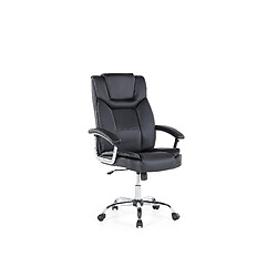 Beliani Chaise de bureau en cuir PU noir ADVANCE