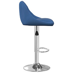 Avis vidaXL Tabouret de bar Bleu Velours