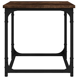 Acheter vidaXL Table d'appoint Chêne fumé 40x40x40 cm Bois d'ingénierie