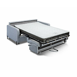 Acheter Inside 75 Canapé convertible EXPRESS BELLECOUR lattes 120 cm matelas 16 cm pieds métal noir tissu gris