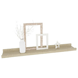 Avis Maison Chic Lot de 4 Étagères murales,Étagère Rangement flottate chêne sonoma 60x9x3 cm -MN51917