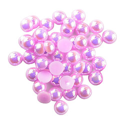 100 pièces demi perle perle dos plat 8mm scrapbooking pour diy artisanat bordeaux scrapbooking