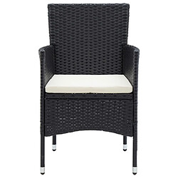 Acheter Maison Chic Lot de 4 Chaises de salle à manger de jardin - Fauteuil d'extérieur Résine tressée Noir -MN44008