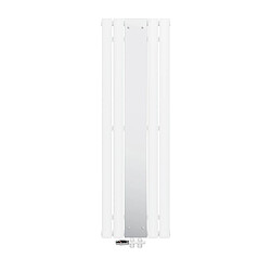 LuxeBath Radiateur plat vertical blanc 450x1600 mm avec miroir et kit raccordement au sol