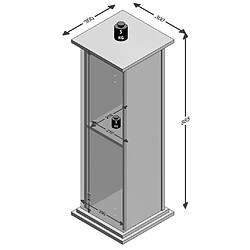 FMD Table d'appoint avec porte 88,5 cm Chêne pas cher