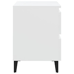 Acheter vidaXL Tables de chevet 2 pcs blanc 40x35x50 cm bois d'ingénierie