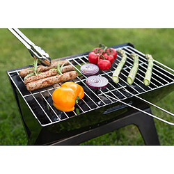 Barbecue portable Blaupunkt avec pieds pliables et poignée de transport Construction en acier revêtu par poudre Grille de cuisson en acier inoxydable Surface de cuisson 42,5 x 26,5 cm