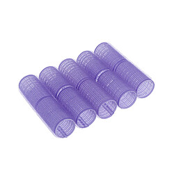 20Pcs 24mm Rose + 32mm Violet Auto Grip Hair Rollers Salon Set Pour Femmes pas cher