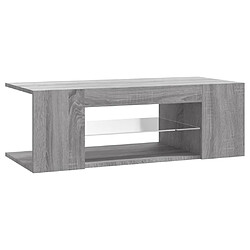 Avis Maison Chic Meubles TV avec lumières LED - Banc TV pour salon Sonoma gris 90x39x30 cm -MN52193