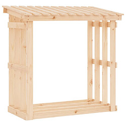 vidaXL Support pour bois de chauffage 108x64,5x109 cm Bois de pin