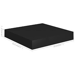 vidaXL Étagère flottante murale noir 23x23,5x3,8 cm MDF pas cher