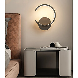 Stoex Applique Murale Led Moderne Applique Murale Minimaliste Lampe Murale Ronde Créative Pour Chambre À Coucher, Bar, Bureau, Étude, Noir, Blanc Chaud