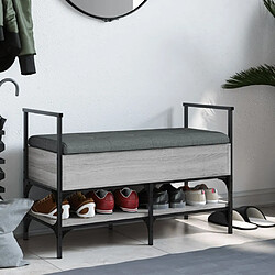 Avis Maison Chic Banc à chaussures | Meuble de rangement à chaussures Meuble d'Entrée sonoma gris 85,5x42x57,5 cm bois d'ingénierie -MN36808