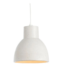 Suspension effet béton Lussiol STUDIO BLOCK Ø 25 cm Blanc