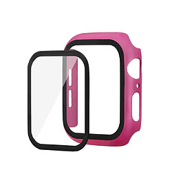 Avis Wewoo Etui pour PC avec couverture totale + Protecteur en verre trempé Apple Watch série 5/4 44mm Rose