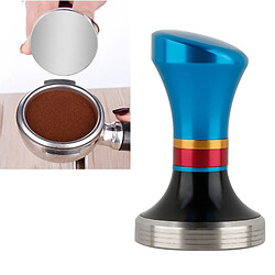 Wewoo Presse à poudre à fond plat en acier inoxydable CoffeeTamper de 58mm avec de café bleu 