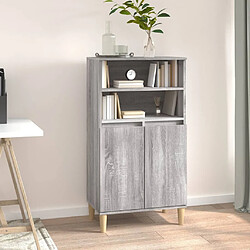 Maison Chic Buffet,Meuble de Rangement,commode pour salon,Cuisine Sonoma gris 60x36x110 cm Bois d'ingénierie -MN58730