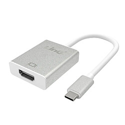 Câble USB Type C Vers HDMI 4K Femelle Adaptateur Vidéo LinQ 15 cm Argent