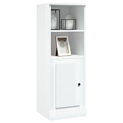 Avis vidaXL Buffet haut blanc brillant 36x35,5x103,5 cm bois d'ingénierie