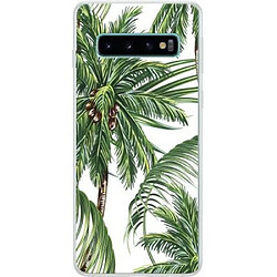 BigBen Connected Coque pour Galaxy S10 Rigide avec Motifs Palmiers Vert