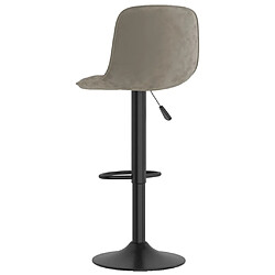 Acheter vidaXL Tabouret de bar Gris clair Velours