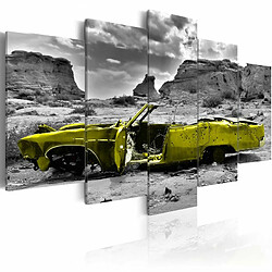 Paris Prix Tableau Imprimé Yellow Car 100 x 200 cm 