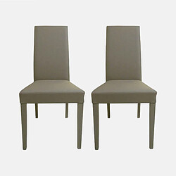 Alter Ensemble de 2 chaises en bois classiques, pour salle à manger, cuisine ou salon, Made in Italy, cm 46x55h99, Assise h cm 45, Couleur Gris