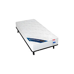 Vente-Unique Ensemble 90 x 190 cm cadre à lattes + matelas mousse ép.15cm - ZEUS de DREAMEA