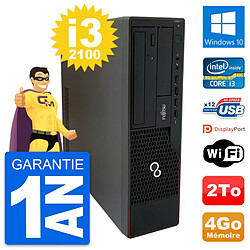 PC Fujitsu Esprimo E910 DT Intel i3-2100 RAM 4Go Disque Dur 2To Windows 10 Wifi - Occasion