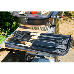 Campingaz Sacoche 5 ustensiles manche bois Sacoche 5 ustensiles pour grillades barbecue / plancha : Couteau + Pince + 6 Brochettes + Spatule + Fourchette