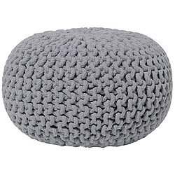 Beliani Pouf en coton gris foncé 40 x 25 cm CONRAD