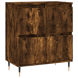 Maison Chic Ensemble de 2 Buffets,commode,console pour rangement chêne fumé bois d'ingénierie -MN28923 pas cher