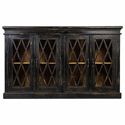 Acheter Buffet Alexandra House Living Noir verre Bois de manguier 40 x 100 x 170 cm