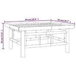 vidaXL Table de jardin 65x55x30 cm bambou pas cher