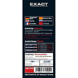 Exact 30102 Lot de tarauds manuels M4 HSS DIN 352 