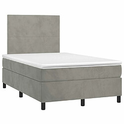 Avis Sommier à lattes LED,Cadre à lattes de lit avec matelas pour Adulte Gris clair 120x200 cm -MN84127