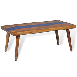 Acheter vidaXL Table basse Teck Résine 100x50x40 cm