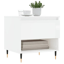 Avis Maison Chic Lot de 2 Tables basses,Table Console pour salon blanc brillant 50x46x50cm bois d'ingénierie -MN26331