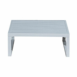 Avis Mes Salon de jardin en aluminium 4 places + pouf + table basse rectangle