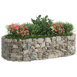 Avis Maison Chic Jardinière,Lit surélevé - Bac à fleurs - pot de fleur à gabion Fer galvanisé 200x100x50 cm -GKD54923