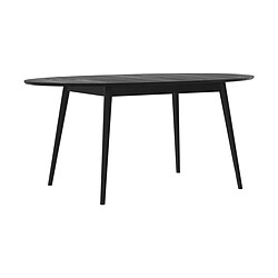 Rendez Vous Deco Table ovale Eddy 6/8 personnes extensible en bois noir 170/200 cm 