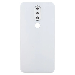 Wewoo Coque arrière de batterie avec objectif photo pour Nokia X6 2018 / 6.1 Plus TA-1099 Blanc