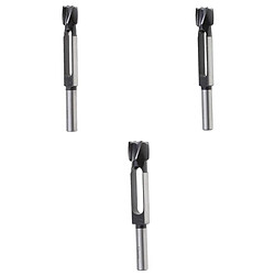 3 Pièces Coupe-bouchon Bien Ajusté 13 Mm Tige 1/2 Pouce 8 Mm + 10 Mm + 12 Mm Tapered Plug Cutters