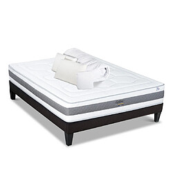 HYPSOM Pack Sublime Pack Prêt à dormir SUBLIME 140x200 cm | Matelas Mémoire de forme + Sommier + Accessoires