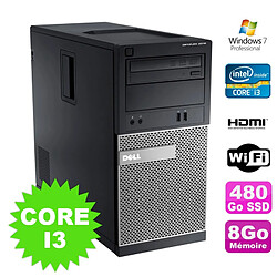 PC Tour DELL Optiplex 3010 MT Intel I3-2120 Graveur 8Go 480Go SSD HDMI Wifi W7 · Occasion 