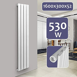 Helloshop26 Radiateur chauffage centrale pour salle de bain salon cuisine couloir chambre à coucher panneau simple 160 x 30 cm blanc 01_0000217 